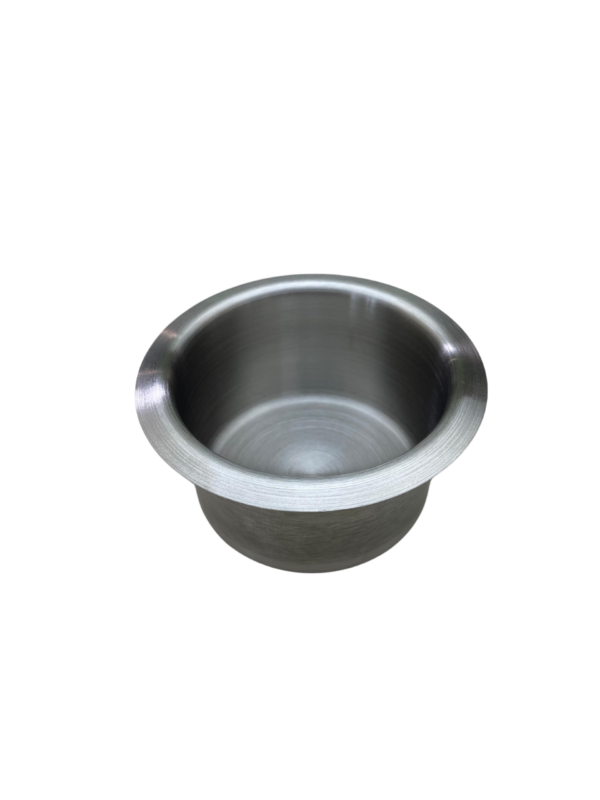 RVS Inbouw Bekerhouder - Ruim en Duurzaam Voeg gemak toe aan je voertuig of boot met onze RVS inbouw bekerhouder. Met een inbouwdiepte van 50 mm en een inbouwdiameter van 83 mm, past deze bekerhouder perfect in je interieur. De flens heeft een diameter van 105 mm voor stabiliteit. Gemaakt van hoogwaardig roestvrij staal voor duurzaamheid en stijl.
