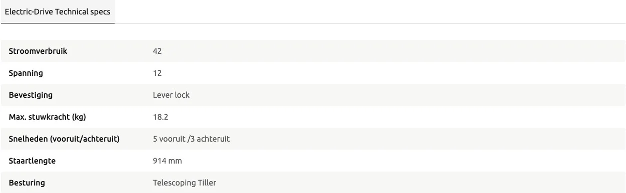Yamaha M18 - elektrische buitenboordmotor - fluistermotor