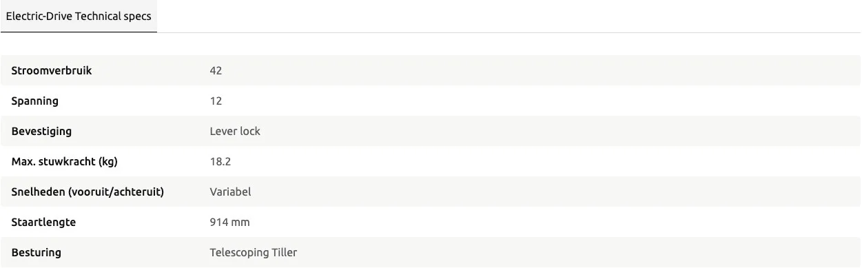 Yamaha MX18 - elektrische buitenboordmotor - fluistermotor
