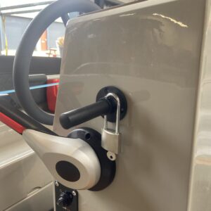 Bootbegrenzer Zijmontage RVS Zwart - Compleet met hangslot