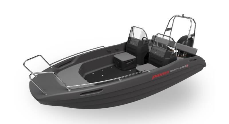 Pioner 16 Explorer Advanced Edition (Double) - polyethyleen / kunststof boot — Donker Grijs