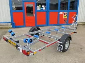Damco D-1350 Boottrailer open achterkant, niet kantelbaar