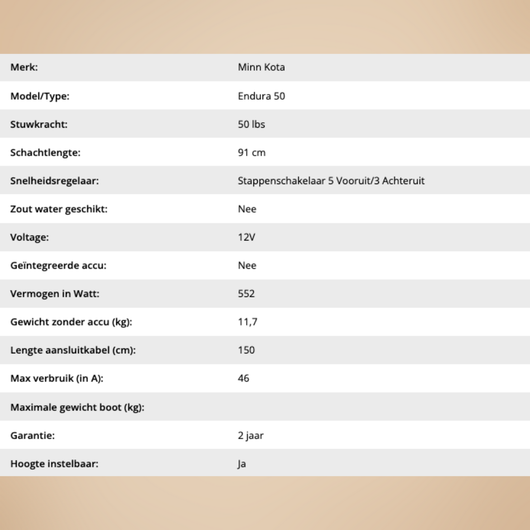 Minn Kota Endura 50 lbs C2 Fluistermotor 91cm